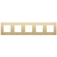 Niko 227-76005 Vijfvoudige afdekraam 71 mm centerafstand Pure alu gold brushed