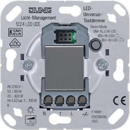 1224 jung led ude dimmer 3 100w tast goedkoper met schakelmateriaal