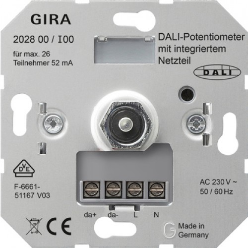 202800 Gira Dali Potentiometer Met Geintegreerde Netvoeding Goedkoper Met Schakelmateriaal