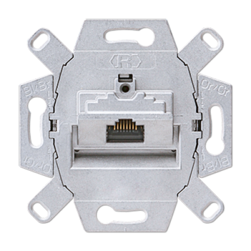 2 x Rutenbeck UAE - Cat. 6A iso Universele aansluitdoos/datadoos LAN 136104030, 1-voudig RJ45, 10 Gbit/s, inbouw, afgeschermd