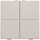 Niko 102-00007 Huisautomatisering - tweevoudige toets voor draadloze schakelaar of drukknop met 4 bedieningsknoppen, Light grey