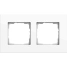 Gira 0212403 Afdekraam Esprit Tweevoudig Aluminium zuiver wit glanzend (gelakt) 