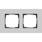 Gira 0212405 Afdekraam Esprit Tweevoudig Aluminium grijs mat (gelakt)