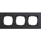 Gira 0213226 Afdekraam Esprit Drievoudig Linoleum-multiplex antraciet