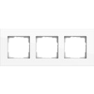 Gira 0213403 Afdekraam Esprit Drievoudig Aluminium zuiver wit glanzend (gelakt)