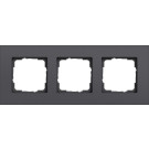 Gira 0213408 Afdekraam Esprit Drievoudig Aluminium antraciet (gelakt)