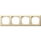 Gira 021401 Afdekraam Standaard 55 4-voudig Creme wit glanzend 