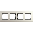 Gira 0214220 Afdekraam Esprit viervoudig Linoleum-multiplex lichtgrijs