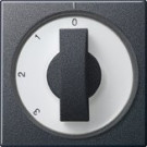 Gira 066928 Systeem 55 Afdekking met draaiknop voor 3-standenschakelaar Nulstand Antraciet