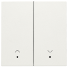 Niko 101-32006 Afwerkingsset met lens voor dubbele elektronische rolluikschakelaar White