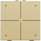 Niko 221-52204 Viervoudige drukknop met leds en comfortsensoren voor Niko Home Control Alu gold coated