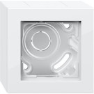 Gira 106129 Opbouwbehuizing compleet met afdekraam 1-voudig voor E2 zuiver wit glanzend