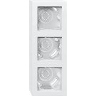 Gira 106329 Opbouwbehuizing compleet met afdekraam 3-voudig voor E2 zuiver wit glanzend