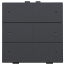 Niko 122-52206 Zesvoudige drukknop met leds en comfortsensoren voor Niko Home Control Anthracite