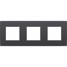Niko 133-76700 Drievoudige afdekplaat met 71 mm centerafstand Intense anthracite