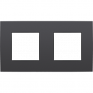 Niko 133-76800 Tweevoudige afdekplaat met 71 mm centerafstand Intense anthracite