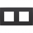 Niko 136-76800 Tweevoudige afdekplaat met 71 mm centerafstand Intense Matt Black