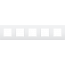 Niko 137-76005 Vijfvoudige afdekplaat met 71 mm centerafstand Intense Lunar white