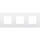 Niko 137-76700 Drievoudige afdekplaat met 71 mm centerafstand Lunar white 
