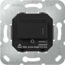 Gira 236300 Basiselement USB-voeding Power Delivery 1-voudig Zwart