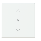Busch Jaeger LFDW/A.1.63.11-84 Future Linear Afdekking 1-voudige wip voor keypad met symbool “dimmen" Studiowit