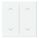 Busch Jaeger LFAW/A.2.63.11-84 Future Linear Afdekking 2-voudige wip voor keypad met symbool “omhoog omlaag" Studiowit 