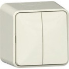 Gira 310512 Wipschakelaar 10AX 250V met interne montageplaat Serieschakelaar Crème wit 