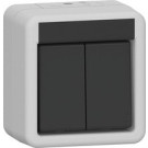 Gira 310530 Wipschakelaar 10AX 250V (onderstuk en bovenstuk) Serieschakelaar