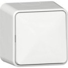 Gira 310614 Opbouw Wipschakelaar 10 AX 250 V~ met montageplaat Universele uit-wisselschakelaar Zuiver wit