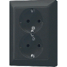 Jung AL 5020 KI AN-L 2-voudige wandcontactdoos met beschermingscontact 