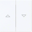 Busch Jaeger 1742-44G Busch-art linear Bedieningswip met symbool Symbool "pijlen" Jaloezie 2-voudig Studiowit