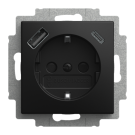 Busch-Jaeger 20 EUCB2USBAC-915 Busch-balance Busch-balance Wandcontactdoos 1xUSB-A + 1xUSB-C Zwart mat