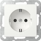 Gira 018803 Systeem 55 Wandcontactdoos met randaarde 16 A 250 V~ Met bevestigingsklauwen Zuiver wit glanzend