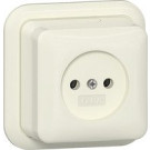 Gira 447010 Opbouw Wandcontactdoos zonder randaarde 2-polig 16 A 250 V~ met montageplaat en adapter K/P25 Crème wit