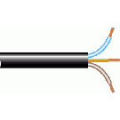 ICC 764107 VMVL Mantelleiding 3x 2,5 mm² Zwart (100 meter