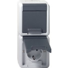 Gira 478030 Tweevoudige wandcontactdoos met randaarde 16 A 250 V~, verticaal, m