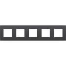 Niko 133-76005 Vijfvoudige afdekplaat met 71 mm centerafstand Intense anthracite