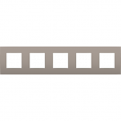 Niko 134-76005 Vijfvoudige afdekplaat met 71 mm centerafstand Intense bronze