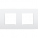 Niko 137-76800 Tweevoudige afdekplaat met 71 mm centerafstand Lunar white 