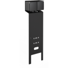 Niko 761-36855 Spuitwaterdichte tuinpaal Essential met tweevoudig stopcontact Randaarde Zwart IP55 