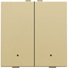 Niko 221-52202 Tweevoudige drukknop met leds en comfortsensoren voor Niko Home Control Alu gold coated