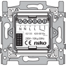 Niko 420-00101 sokkel met schakelcontact voor digitale tijdschakelaar, bewegingsmelder of digitale klokthermostaat met intelligente regeling