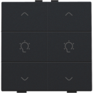 Dubbele dimbediening voor Niko Home Control, black coated