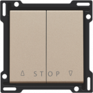 Niko 157-65918 afwerkingsset voor tweevoudige rolluikdrukknop voor elektronische sturingen, Champagne