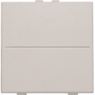 Niko 102-00001 Huisautomatisering - enkelvoudige toets voor draadloze schakelaar of drukknop met 2 bedieningsknoppen,Light grey