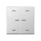 Jung A 102 KO5P AL F10 Schakelwip met lens en pijlsymbolen voor taster 2-voudig Aluminium