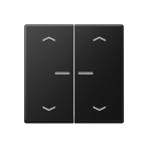 Jung A 102 KO5 BF SWM F10 Schakelwip met lens en pijlsymbolen voor taster 2-voudig Grafietzwart mat