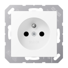 Jung A 1520 FBFKI WWM Wandcontactdoos Frans/Belgisch systeem 16 A 250 V ~ SAFETY+ A range Sneeuwwit mat