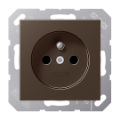 Jung A 1520 FKI MO Wandcontactdoos Frans/Belgisch systeem 16 A 250 V ~ SAFETY+ A range Mokka