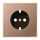 Jung BRG 1520 PL Afdekking voor wandcontactdoos met randaarde LS range Geborsteld brons